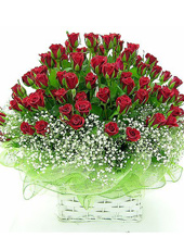 101 Red Roses Basket