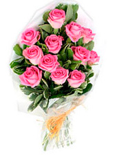 12 Pink Roses Bouquet