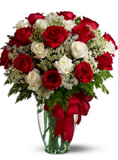 21 Red White Roses